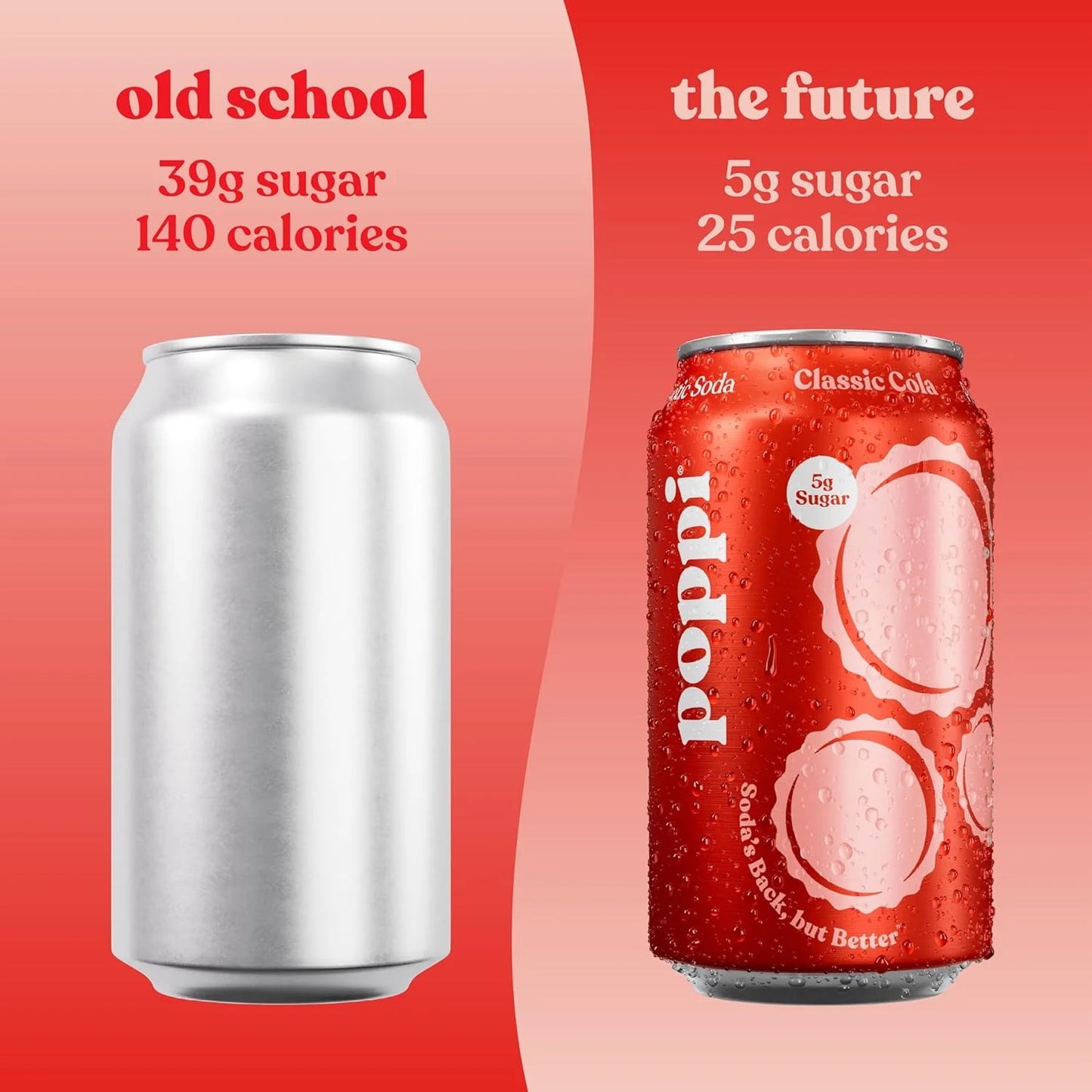 Poppi Prebiotic Soda, Classic Cola, 12 Oz, 12 Pack