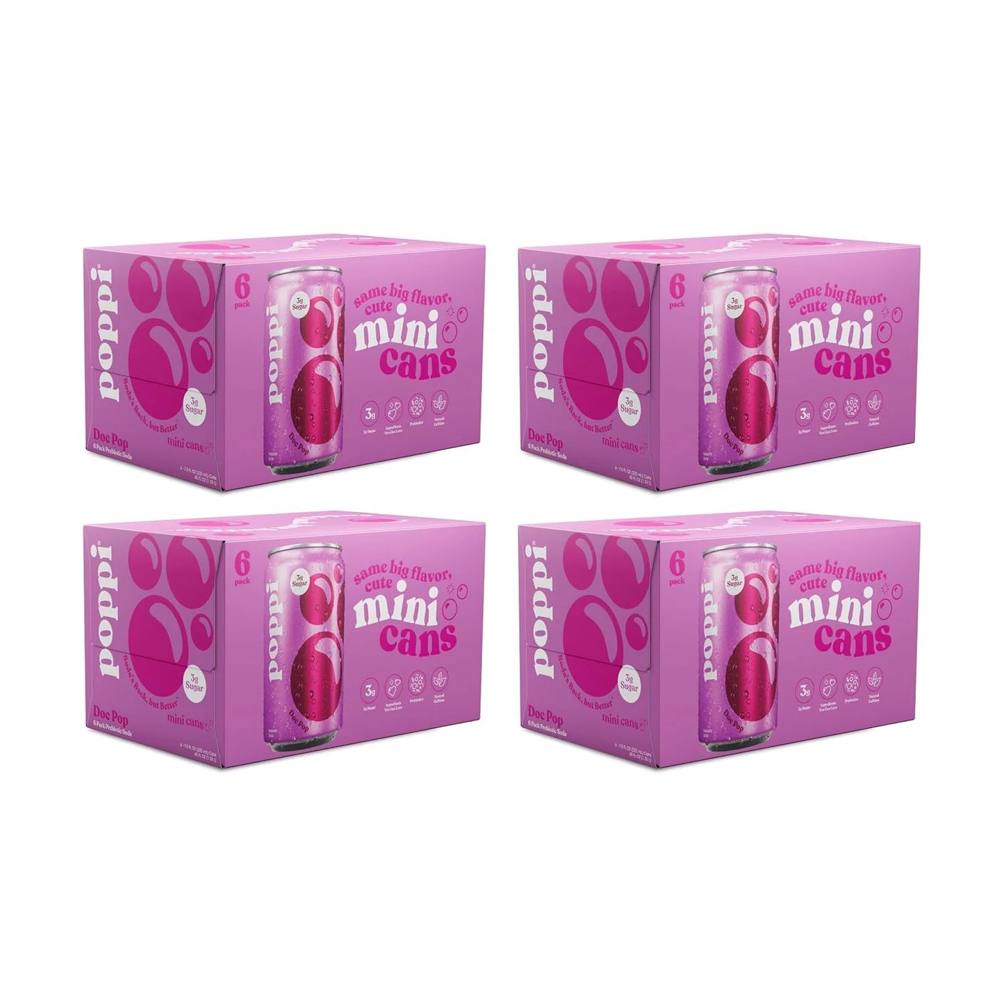 Poppi Prebiotic Soda, Doc Pop, 7.5 Fl Oz, 24 Pack