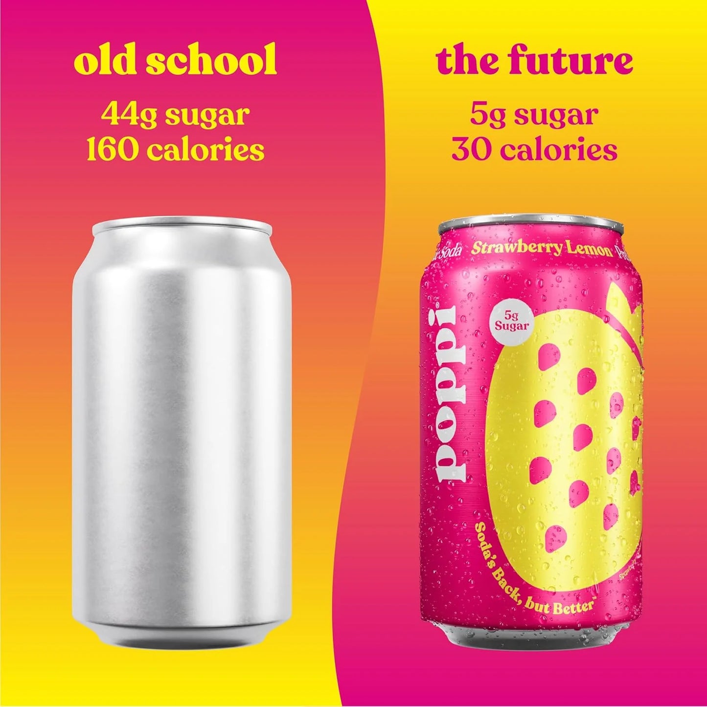 Poppi Prebiotic Soda, Strawberry Lemon, 12 Oz, 12 Pack