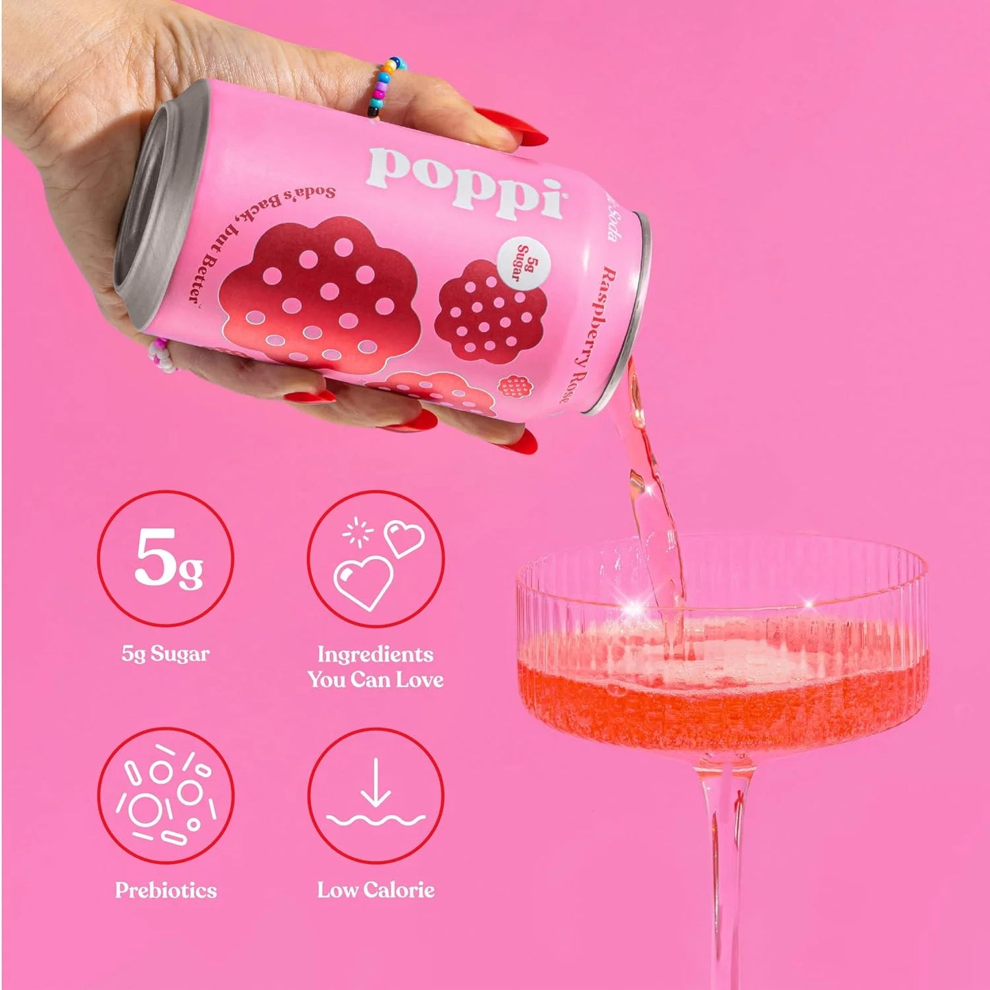 Poppi Prebiotic Soda, Party Starters, 12 Oz, 12 Pack