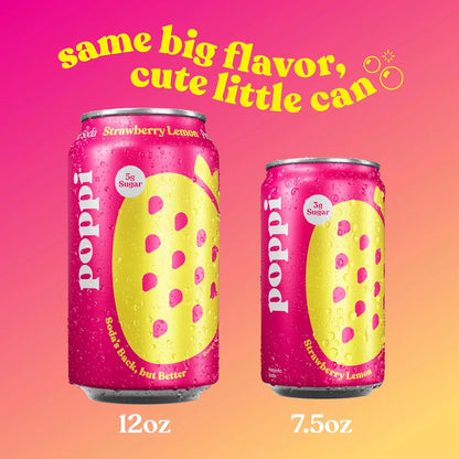 Poppi Prebiotic Soda, Mini Stars, 7.5 Oz, 12 Pack