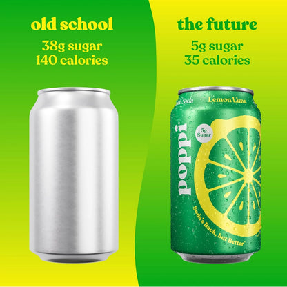 Poppi Prebiotic Soda, Party Starters, 12 Oz, 12 Pack