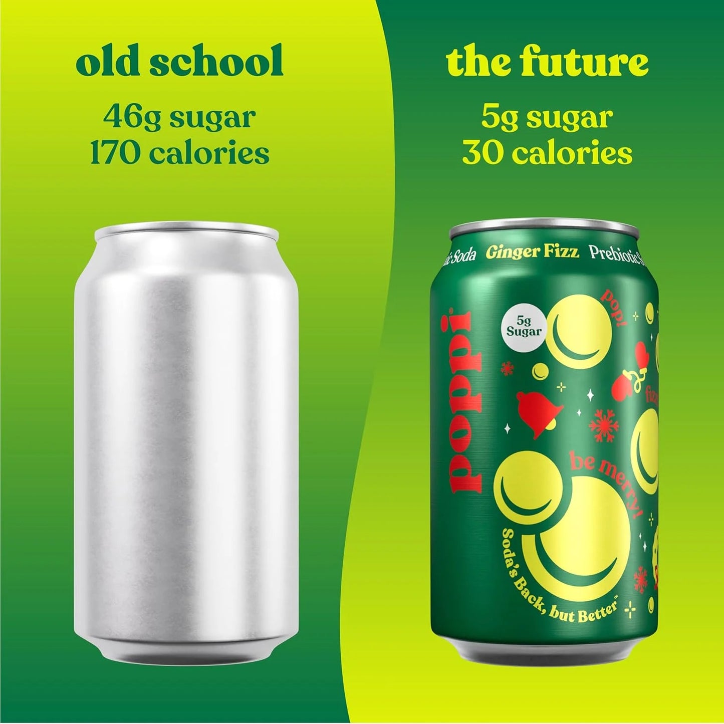 Poppi Prebiotic Soda, Ginger Fizz, 12 Oz, 12 Pack