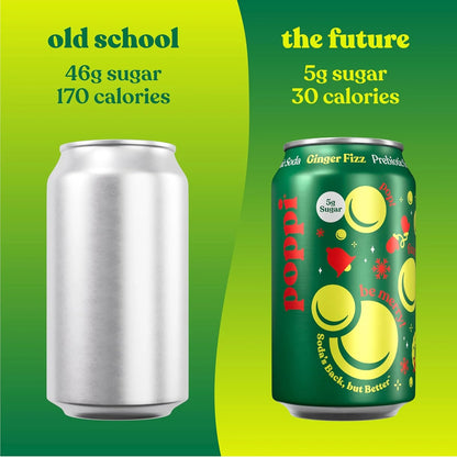 Poppi Prebiotic Soda, Ginger Fizz, 12 Oz, 12 Pack
