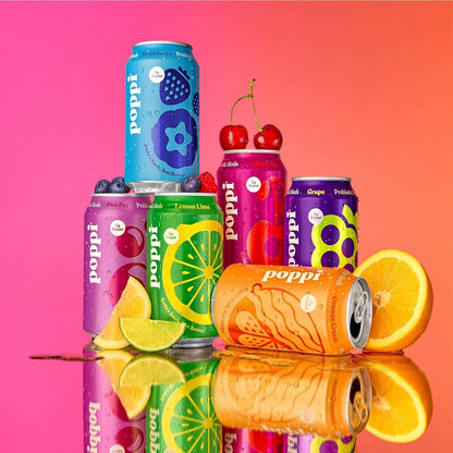 Poppi Prebiotic Soda, Crowd Pleasers, 12 Oz, 12 Pack