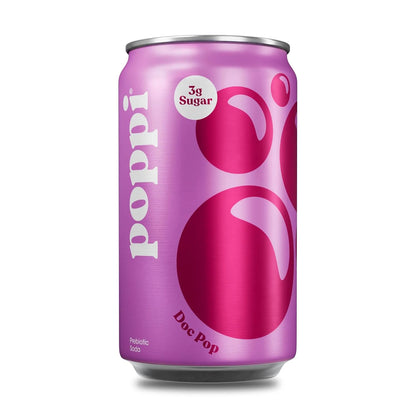 Poppi Prebiotic Soda, Doc Pop, 7.5 Fl Oz, 24 Pack